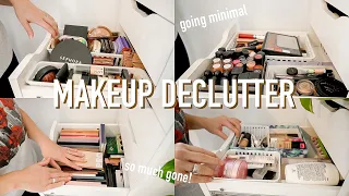 DECLUTTERING MY MAKEUP... GOING MINIMAL | speed declutter