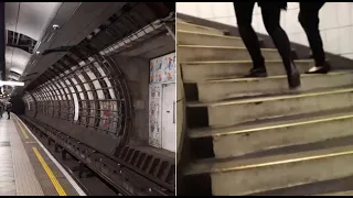 Bank Station Northern Line last day of southbound platform, and Central Line Spiral Stairs link