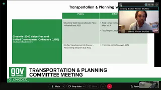 Transportation & Planning Committee Meeting - January 24, 2022