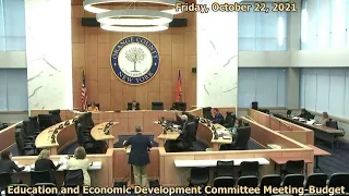 Education and Economic Development Committee Meeting October 22, 2021, 3:00 PM @ Government Center