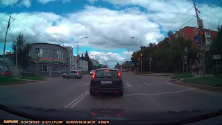 Момент аварии на ул. Орджоникидзе (04.09.2018)