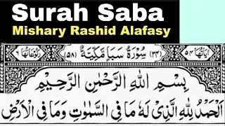 34 - Surah Saba Full | Sheikh Mishary Rashid Al-Afasy With Arabic Text (HD)