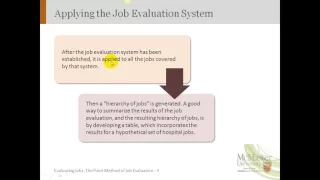 Chapter 8:  Part 1 - Point Method System: Identifying and Scaling Compensable Factors