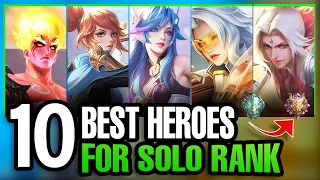 Top 10 Best Heroes To Solo Rank Up (Season 29) | Mobile Legends