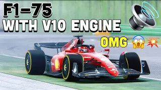 Ferrari F1 2022 with V10 ENGINE - What a BEAST! SCREAMING SOUND 😱 🔊