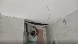 Banyo Tavana Plastik (pvc) İşçilik çalışması - How To Make Bathroom Plastic Ceiling?