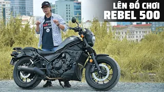 TRÊN TAY Honda Rebel 500 gắn thêm đồ chơi | ngầu và khác biệt