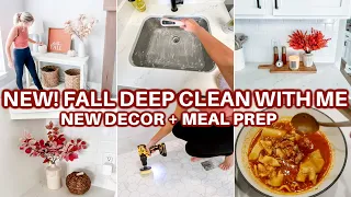 SATISFYING CLEAN WITH ME 2023 + 🍂 new FALL DECOR 🍁 | CLEANING MOTIVATION | MEAL PREP | HOMEMAKING