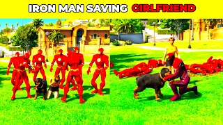 GTA V: IRON MAN SAVING HIS GIRLFRIEND FROM FLASH 😯| #shorts