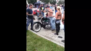 harley burnout goes wrong