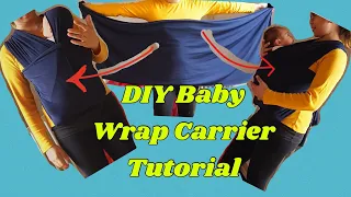 DIY Baby Wrap Carrier Tutorial ( make your own at home )