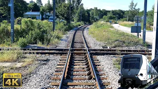 4K Cabride RER A Cergy-le-Haut - Poissy en Mi09  (Croisement à angle droit/Diamond crossing) !