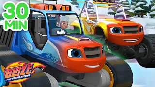 Blaze's Blazing Race + Rescues & Adventures | 30 Minute Compilation | Blaze and the Monster Machines
