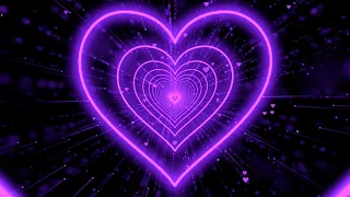 Heart Background💜Love Heart Tunnel Background Video Loop | Heart Wallpaper Video Animated [4Hours]