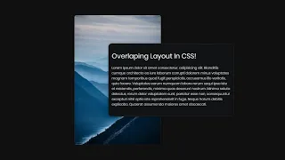 How To Create Overlapping Layout Using CSS