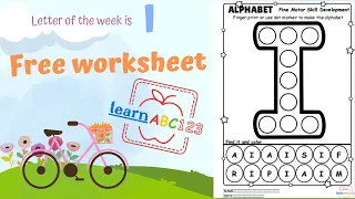 FREE Letter I - Learn Alphabets in fun way - Letter of the week I I Color  finger print