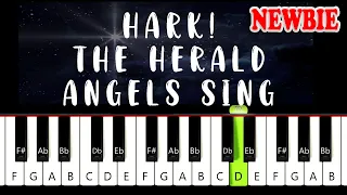 Hark! The Herald Angels Sing EASY PIANO Tutorial NEWBIE