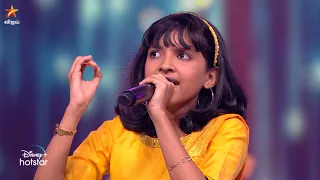 Rojaavai thaalaattum thendral... Song by #Sadhana 🎻 | Super Singer Junior 9 | Episode Preview