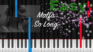 Malfa So Long - Easy piano tutorial