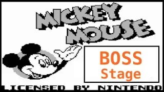 Mickey Mouse GameBoy Playthrough Boss Stage (Retro Game )