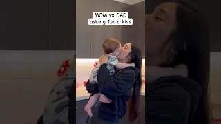 He made a statement with that kiss 🤣 #shorts #family #cute