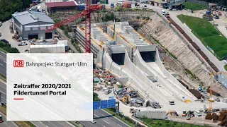 Anschluss Fildertunnel an die Neubaustrecke – Zeitrafferfilm 2020/2021