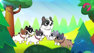 Five Little Dogs Song | Pixelab Kid Songs