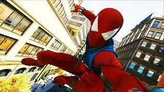 PS4 Spider-man Scarlet Spider Free Roam Gameplay (PS4 Pro)