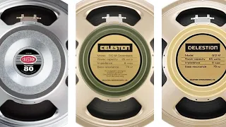 Celestions speakers: Seventy 80 vs Greenback vs Creamback 65