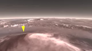 Mars - Gale Crater Flyover