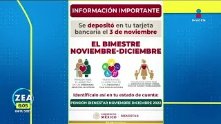 Depositan bimestre noviembre-diciembre de pensiones del Bienestar | Noticias con Francisco Zea