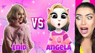 WEDNESDAY vs TALKING ANGELA!? (ENID SINCLAIR TRANSFORMATIONS!)