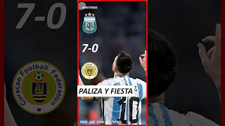 Argentina 7-0 Curaçao - RESUMEN #messi #afa #dibu #armani #enzo #argentina