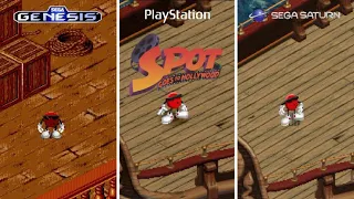 Spot Goes to Hollywood [1995] Sega Genesis vs PS1 vs Saturn (Graphics Comparison)