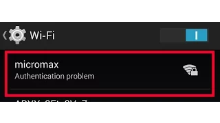 how to fix authentication problem wifi(android phone)