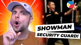 Funny filipino security guard handles 'She's gone' without too much trouble.