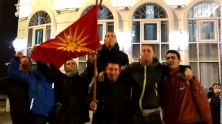 Пред седиштето на ВМРО-ДПМНЕ: Прослава на победа победа #избори2016