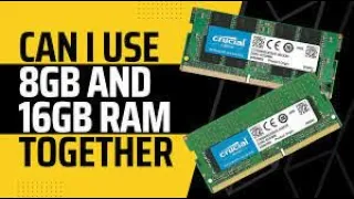 Can you combine 8gb and 16gb RAM in a laptop?