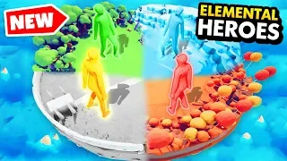 NEW Elemental Heroes In TABS! Which Is BEST? (Totally Accurate Battle Simulator Funny Gameplay)