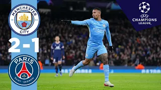 Man City Highlights | City 2-1 PSG | Manchester City into the last 16 of the Champions League!