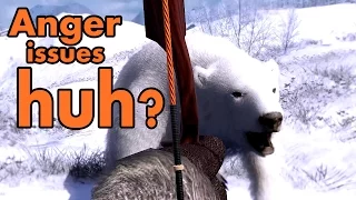 Angry Polar Bear with Recurve bow - The Hunter