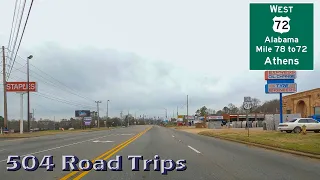 Road Trip #905 - US-72 W - Alabama Mile 78-72 - Athens