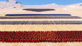 1000(HEAVY KNIGHTS, ROMANS, DWARVES, SPARTANS) Vs 8,000 ORCS ULTIMATE EPIC BATTLE SIMULATOR UEBS