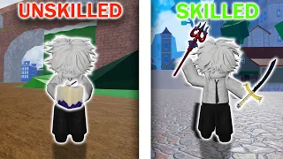 Skilled vs Unskilled in Blox Fruits pvp...