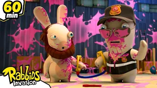 Rabbids are under arrest! | RABBIDS INVASION | 1H New compilation | Cartoon for kids