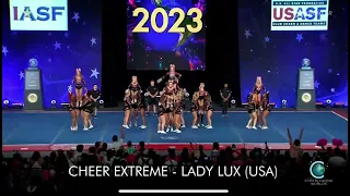 Cheer Extreme Lady Lux 2023 Worlds Finals (HIT ZERO🟢)