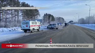 Бригада скорой помощи пострадала в ДТП в Шелеховском районе