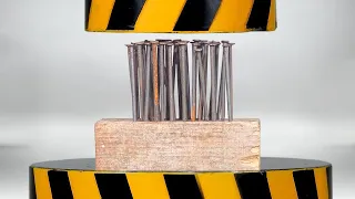 Experiment Hydraulic Press 100 Ton vs Nails! Amazing And Satisfying Video