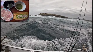 Extreme Fishing Big seas little boat