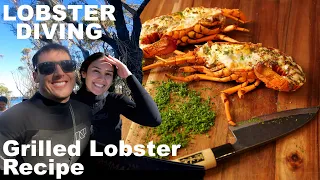 DIVING FOR LOBSTER and Spearfishing NSW Australia + Grilled Lobster Recipe